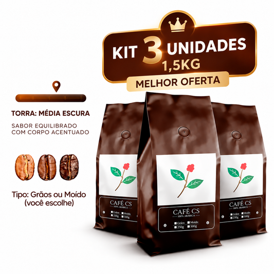 Café CS Gourmet 100% Arábica – 500g  | Torra Média Escura